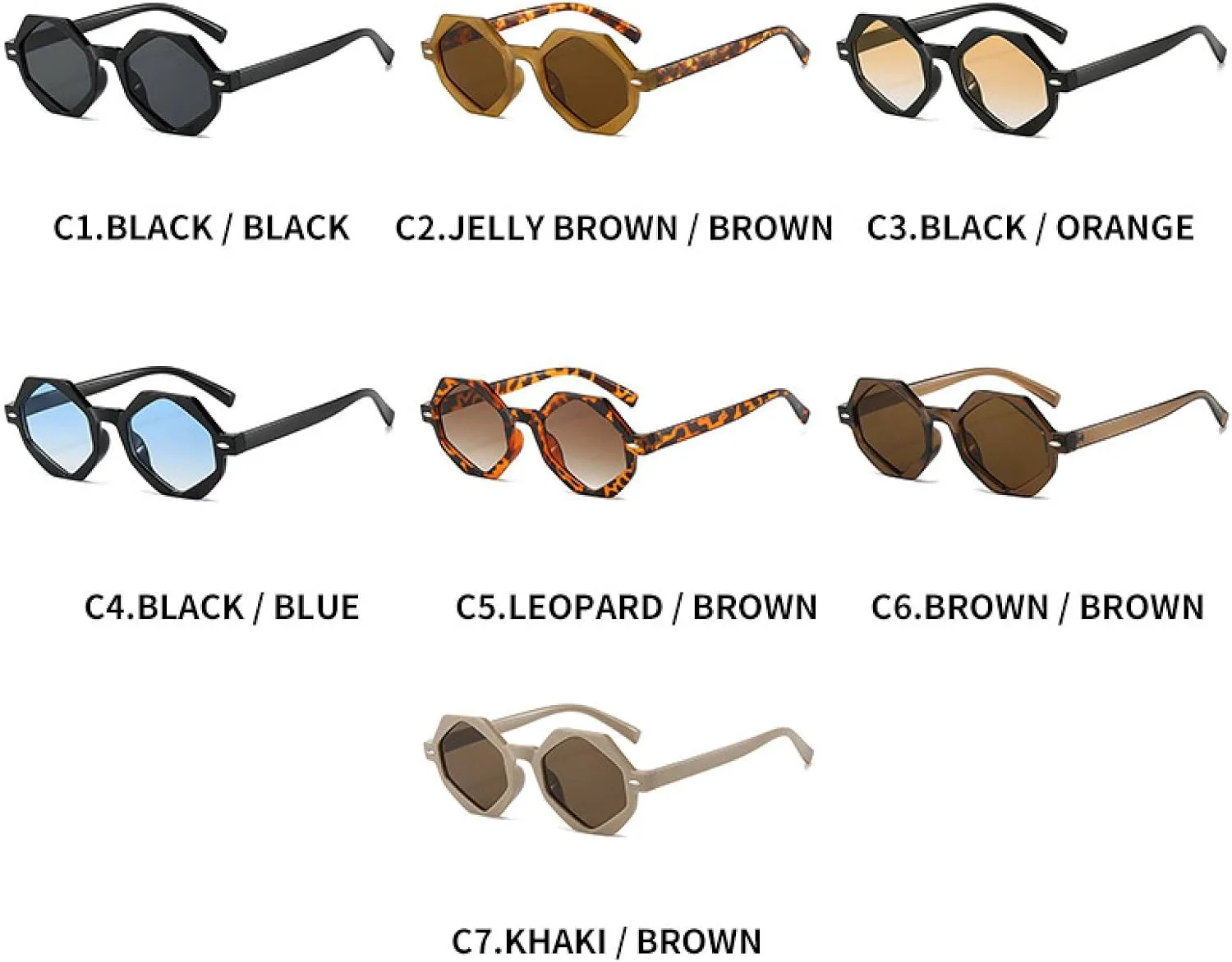 

Модные солнцезащитные очки для женщин и мужчин, винтажные, роскошные, многоугольные, для путешествий и вождения, с защитой от УФ-излучения UV400 TKKTLLT, Leopard Tea