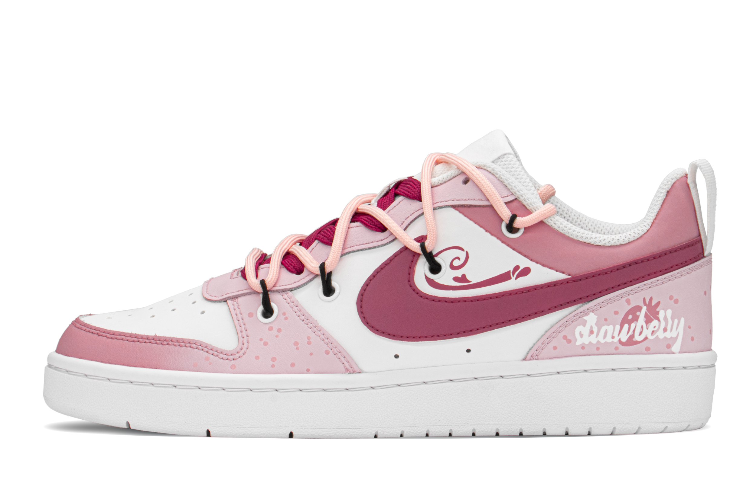 

Кроссовки Nike Court Borough Series Skateboard Shoes Women's Low-Top Pink White