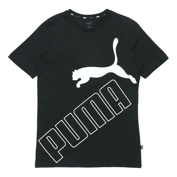 

Футболка big logo printed short sleeve tee black Puma, черный