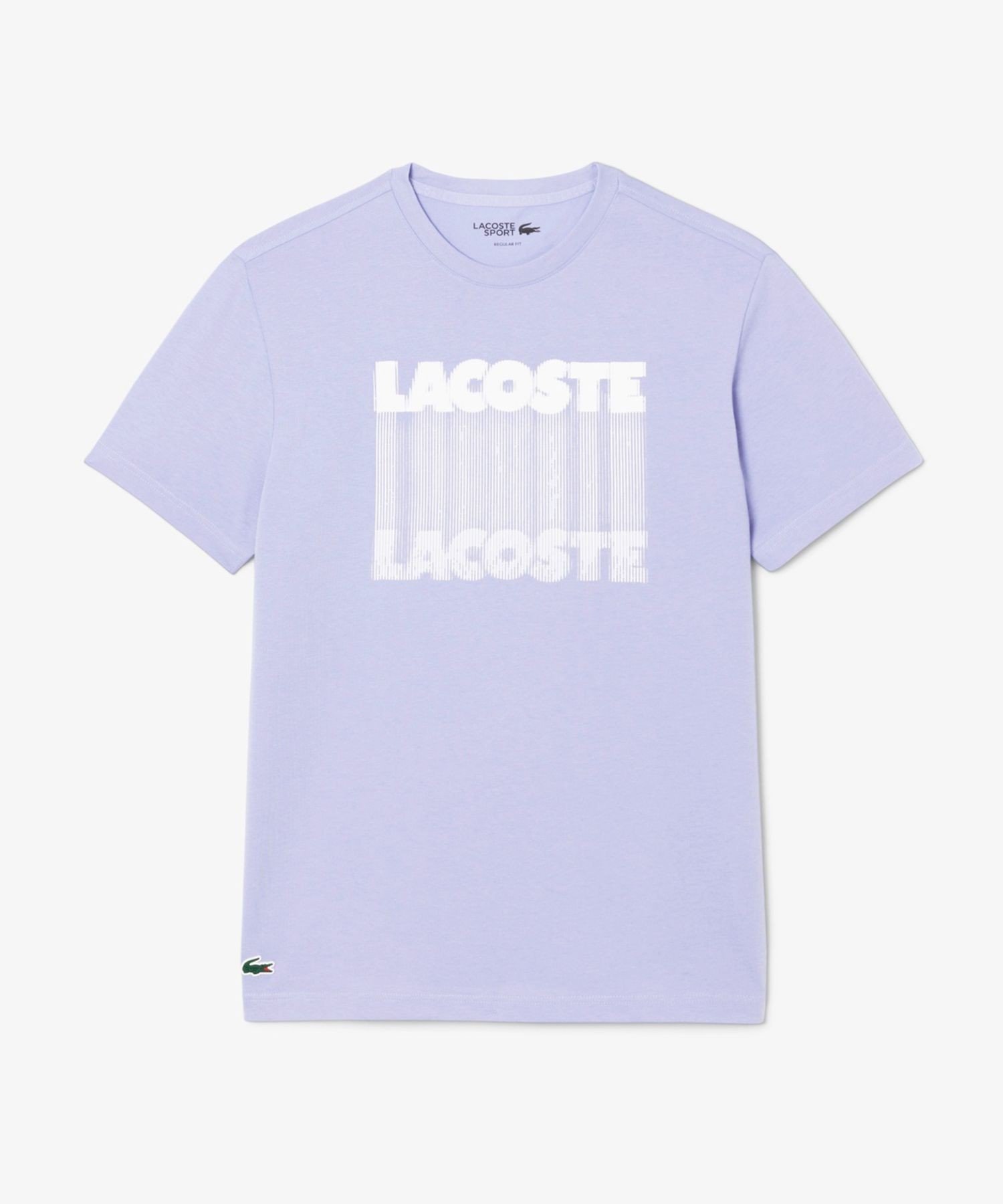 Футболка с графическим логотипом бренда и сверхпрочным покрытием LACOSTE, Light blue — фото 3
