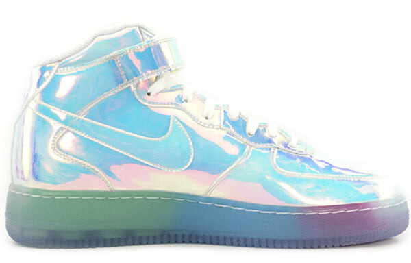Кроссовки air force 1 mid переливающиеся Nike, синий — фото 2