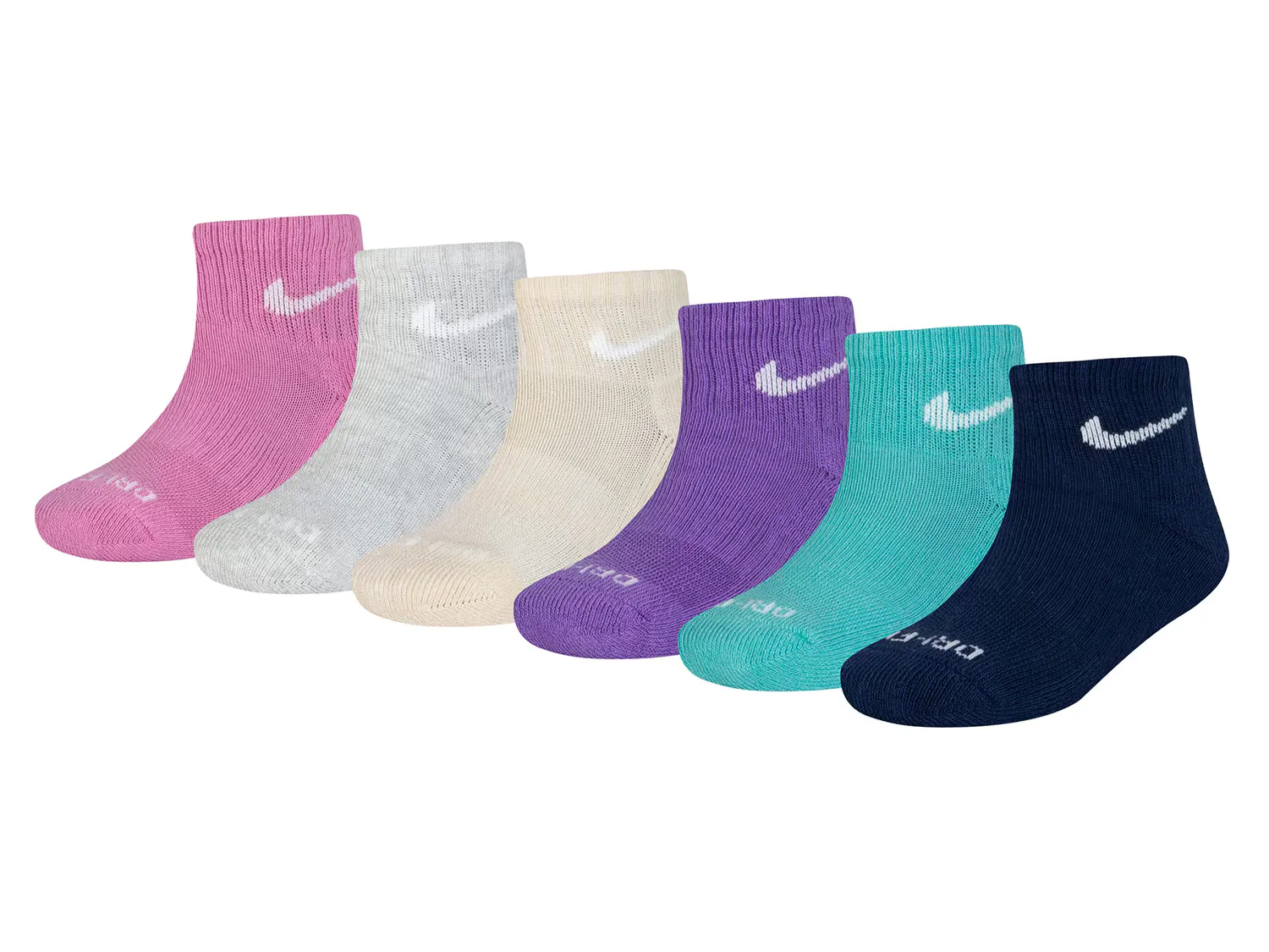 

Носки Magic Kids' Quarter Ankle Socks - 6 Pack Nike, цвет multicolor
