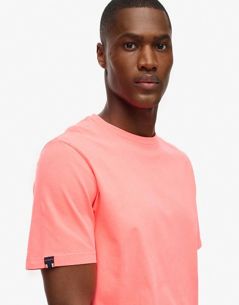 

Базовая футболка Superdry Classic в выцветшем огненно-коралловом цвете