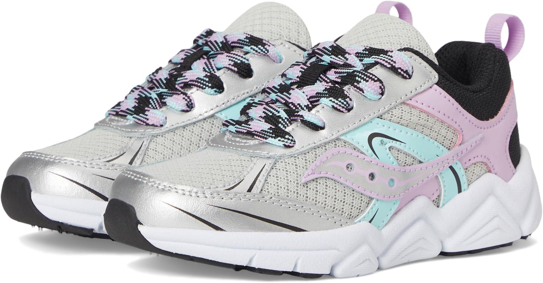 

Кроссовки Saucony Kids Flash XT, цвет Silver/Black