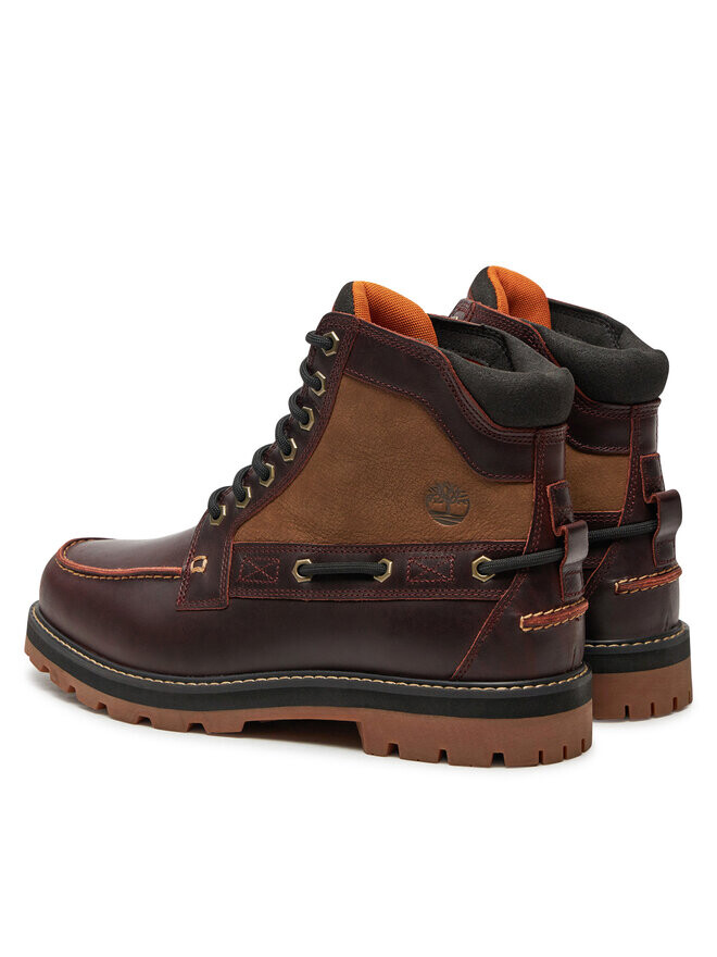 Мужские ботинки Timberland на шнуровке комбинированные, коричневый — фото 3