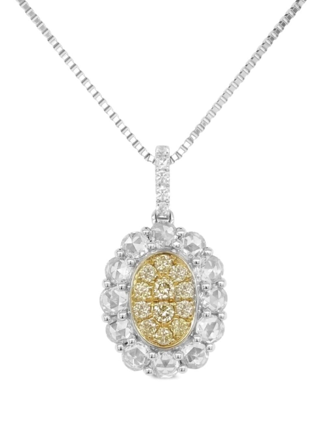 

Колье из золота и платины с бриллиантами HYT Jewelry, серебряный