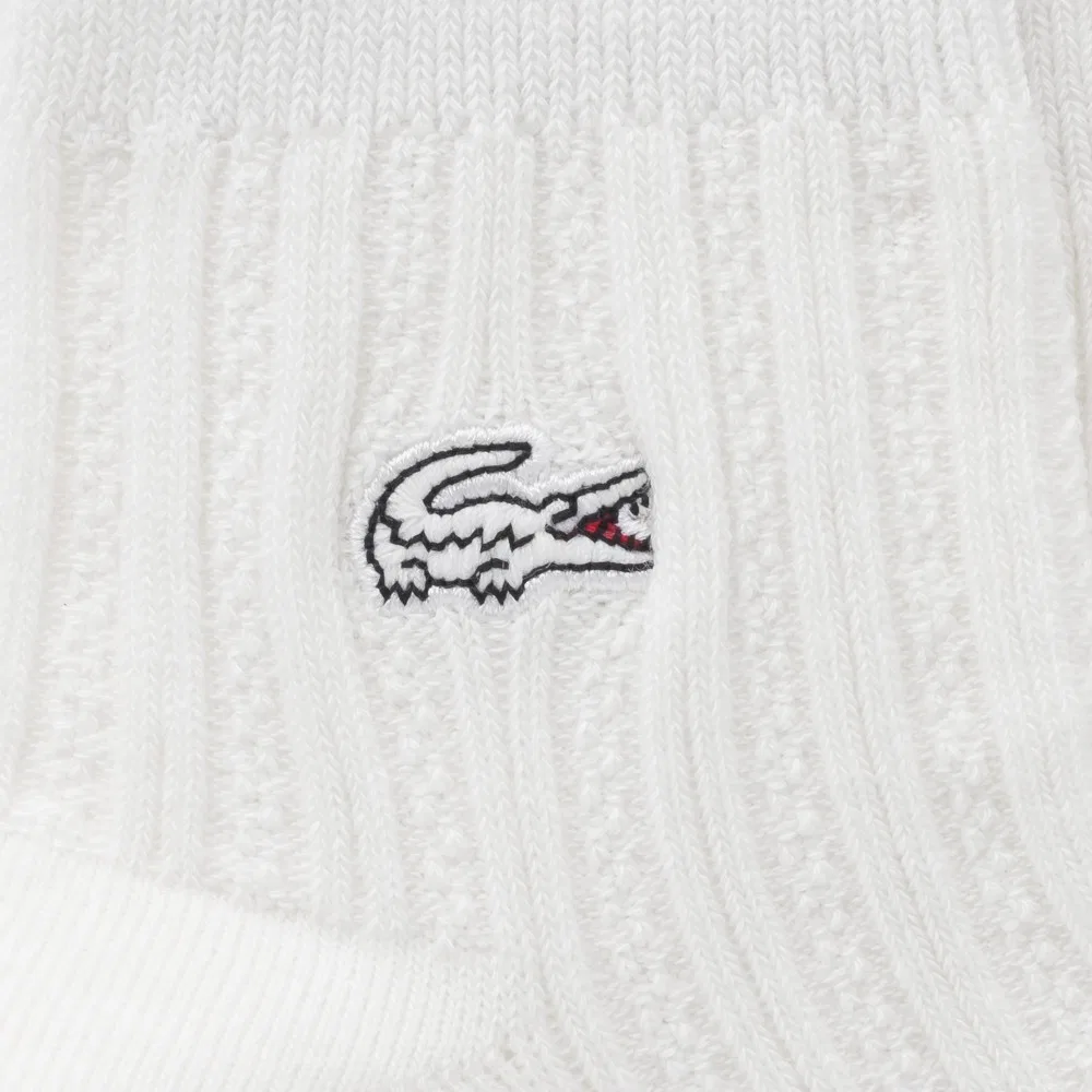 Носки женские Lacoste ажурные укороченные, фиолетовые — фото 2