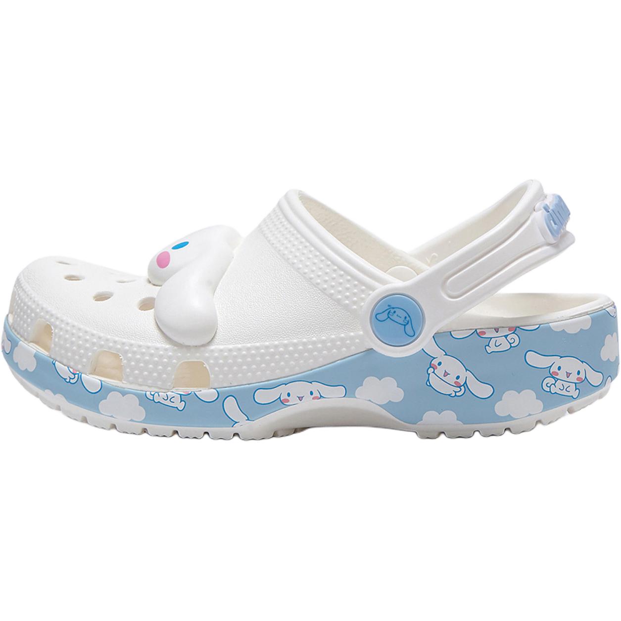 

Crocs Детские сандалии Hello Kitty x Classic Clog Slip с низким верхом, устойчивые к истиранию, синие и белые