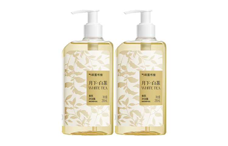 SCENT LIBRARY Гель для душа first bloom jasmine cloud mist green tea moonlit white tea, очищение и увлажнение, 295 мл — фото 4
