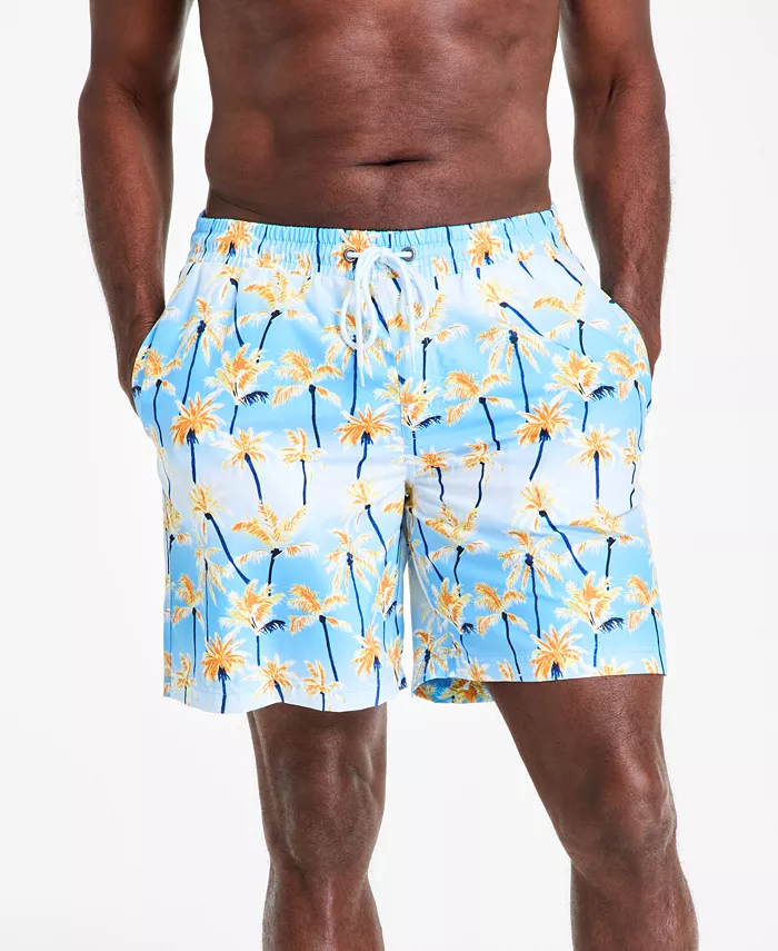 

Мужские плавки Aqua Palm Tree на завязках, 7" Club Room, синий