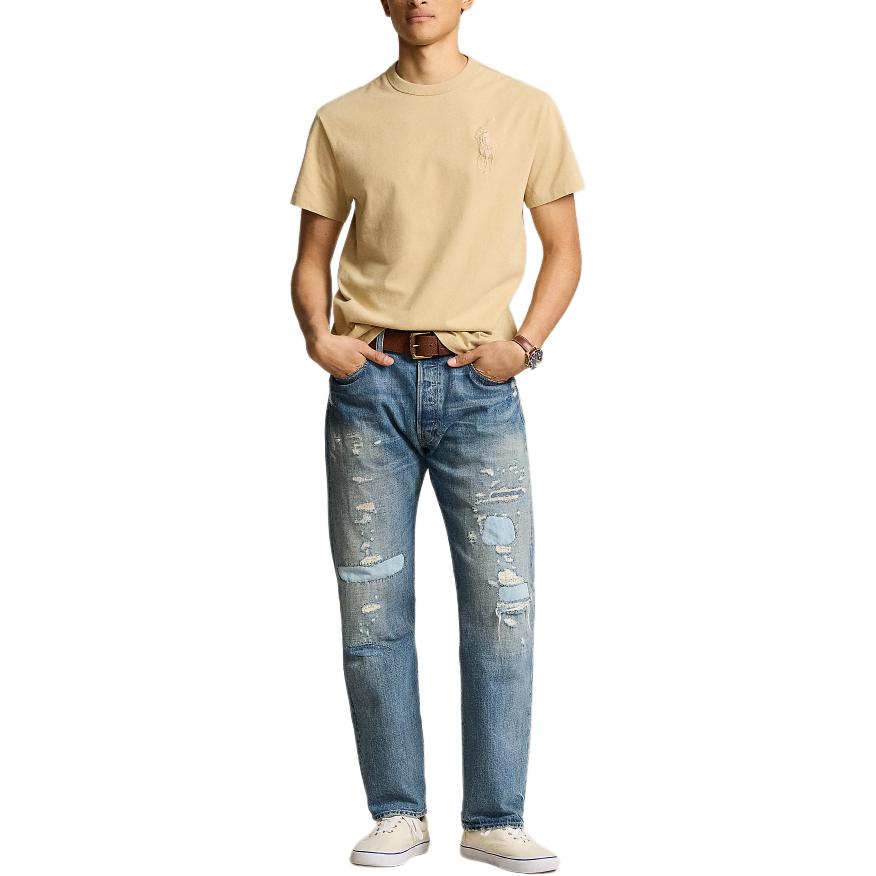 Polo Ralph Lauren Футболка мужская зеленая фиолетовая бежевая — фото 4