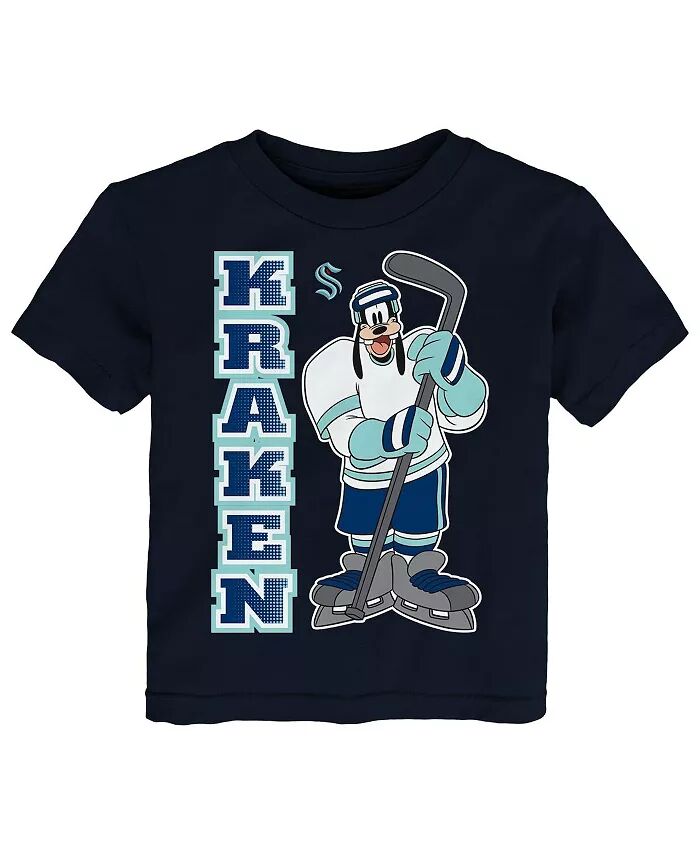 Комплект из двух футболок Disney Offense для малышей Deep Sea Blue/Heather Grey Seattle Kraken Outerstuff — фото 2