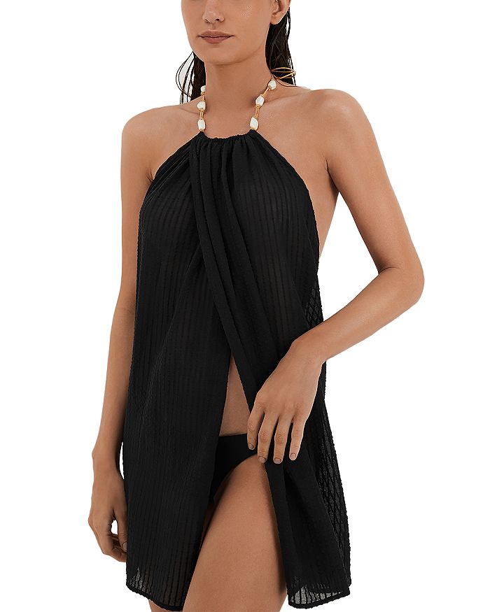 

Мини-платье-накидка Cloe Halter ViX, черный