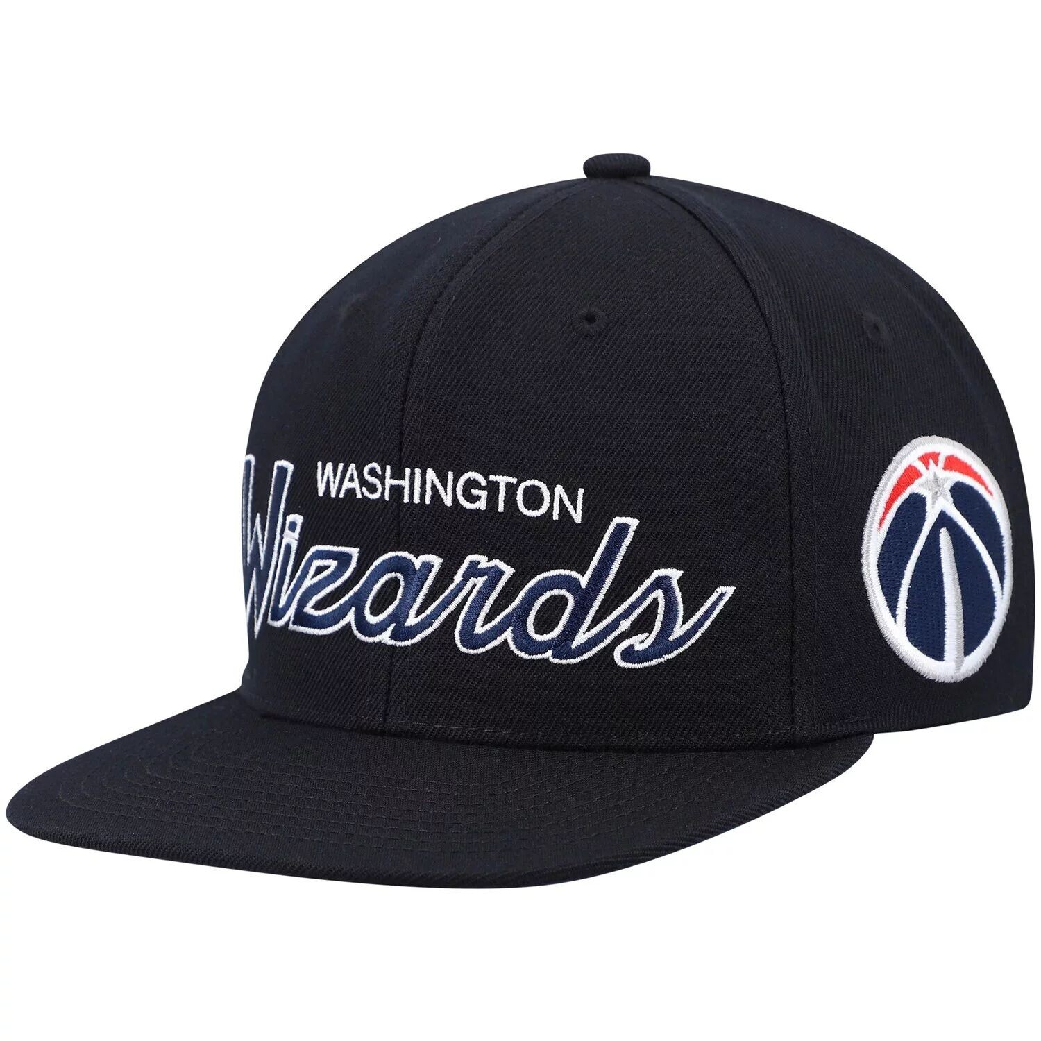 

Мужская кепка Mitchell & Ness Black Washington Wizards Hardwood Classics Script 2.0 Snapback