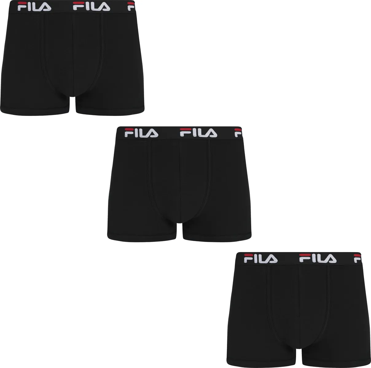 

Боксы Fila (3 шт. в упаковке), с надписью-логотипом на поясе, черный
