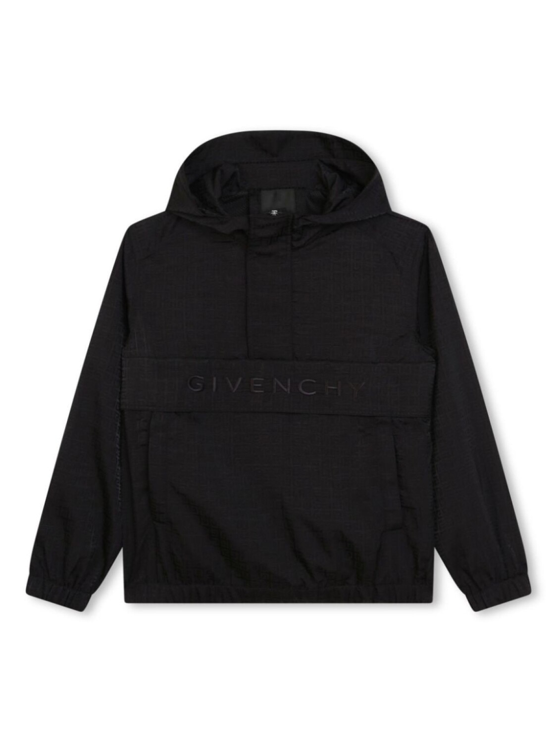 

Givenchy Kids куртка с капюшоном и вышитым логотипом, черный