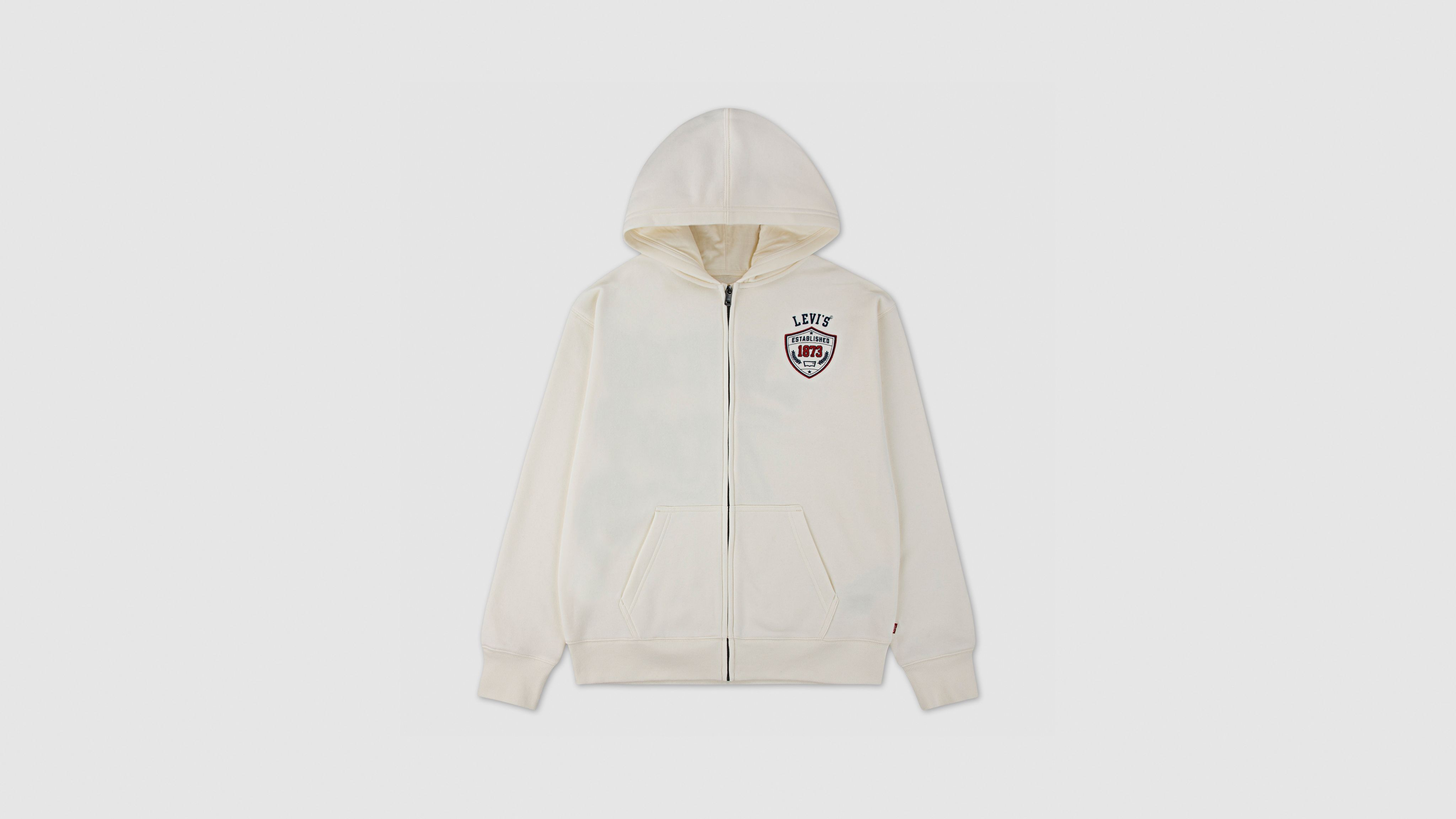 

Толстовка с капюшоном On The Field на молнии для больших мальчиков S-xl Levi's, Levi'S Egret - White