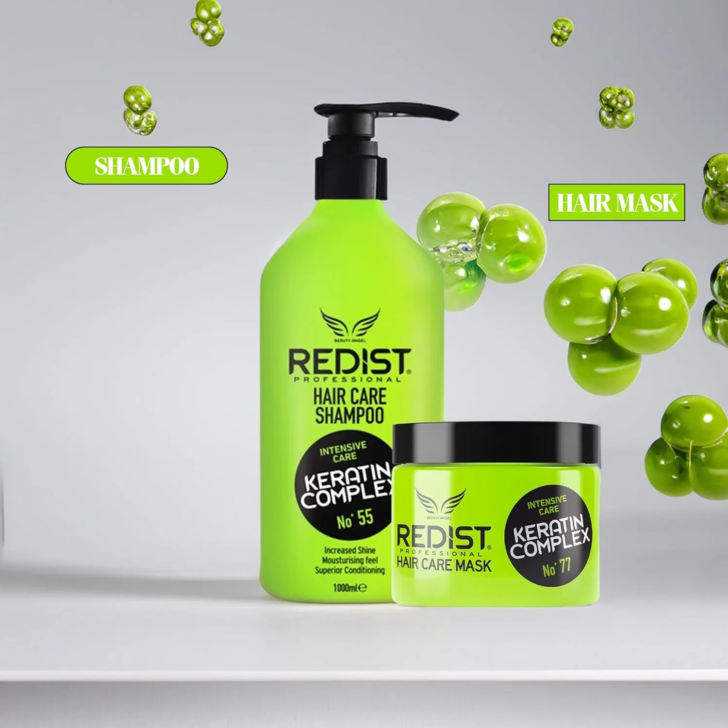 Набор для волос Redist: кератиновый шампунь 500 мл и маска 475 мл Redist — фото 2