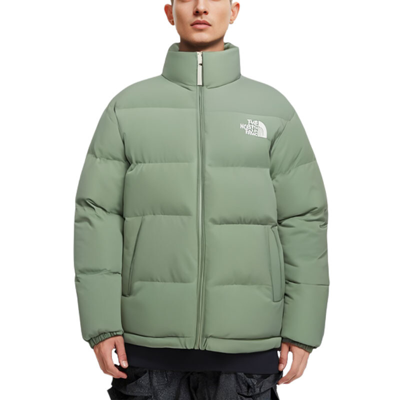 Пуховик унисекс зеленый The North Face, зеленый — фото 3