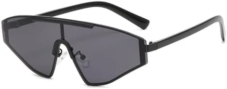 

Модные солнцезащитные очки без оправы для женщин, винтажные солнцезащитные очки «кошачий глаз» для мужчин, ретро-очки с защитой от УФ-излучения UV400 MTZJH, C1 Shades