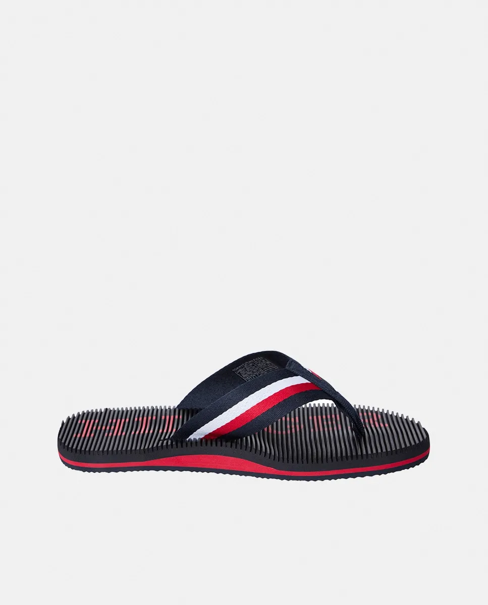 

Пляжные шлепанцы с логотипом Tommy Hilfiger, темно-синий