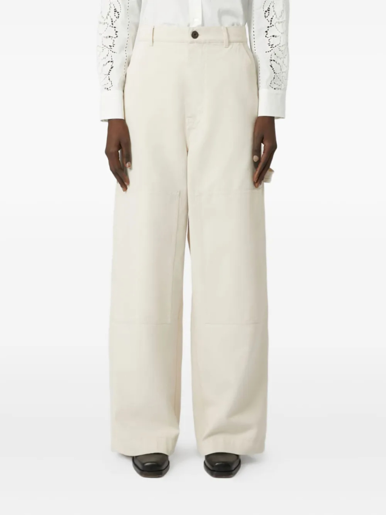 

Брюки-карго Weekend Max Mara с высокой талией, нейтральный