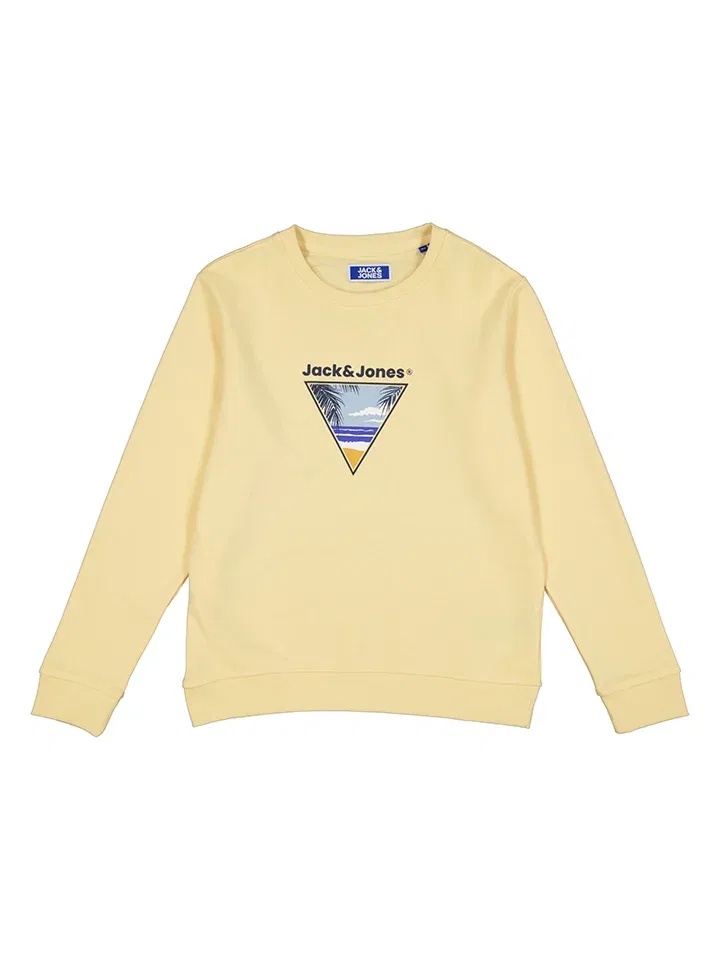 Свитшот с графическим принтом JACK & JONES Junior, желтый