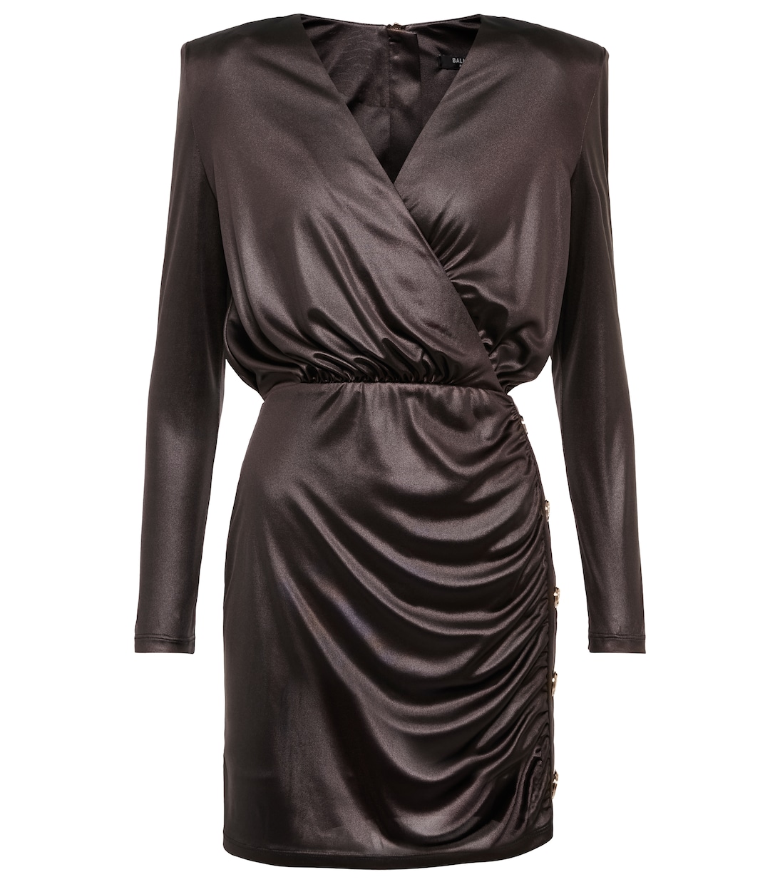 

Мини-платье с рюшами Balmain, Noir