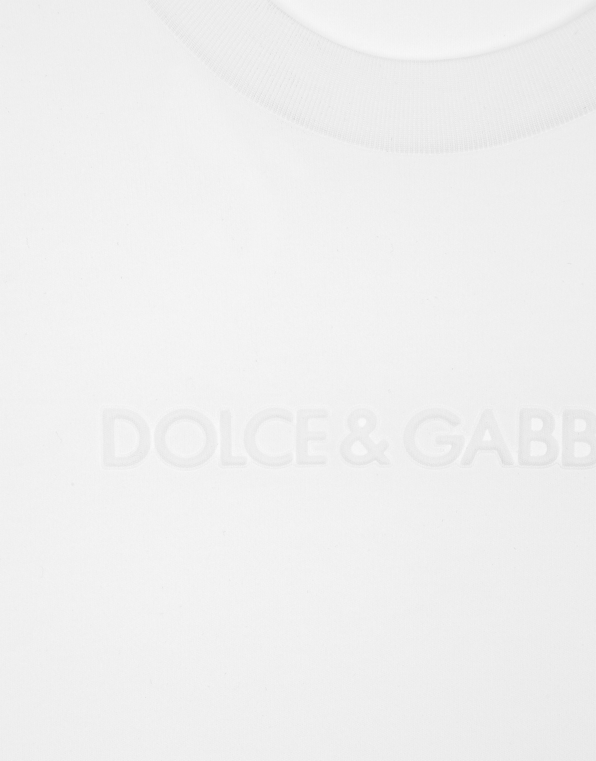 Джерси-футболка с флокированным логотипом dolce&gabbana Dolce & Gabbana, белый — фото 4