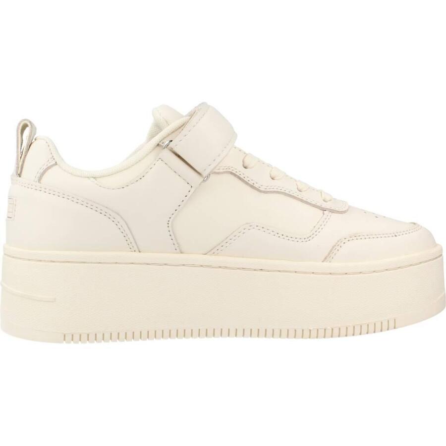 TOMMY HILFIGER Кроссовки Tommy Jeans модель Adhesive Strip Flatform цвет бежевый — фото 4