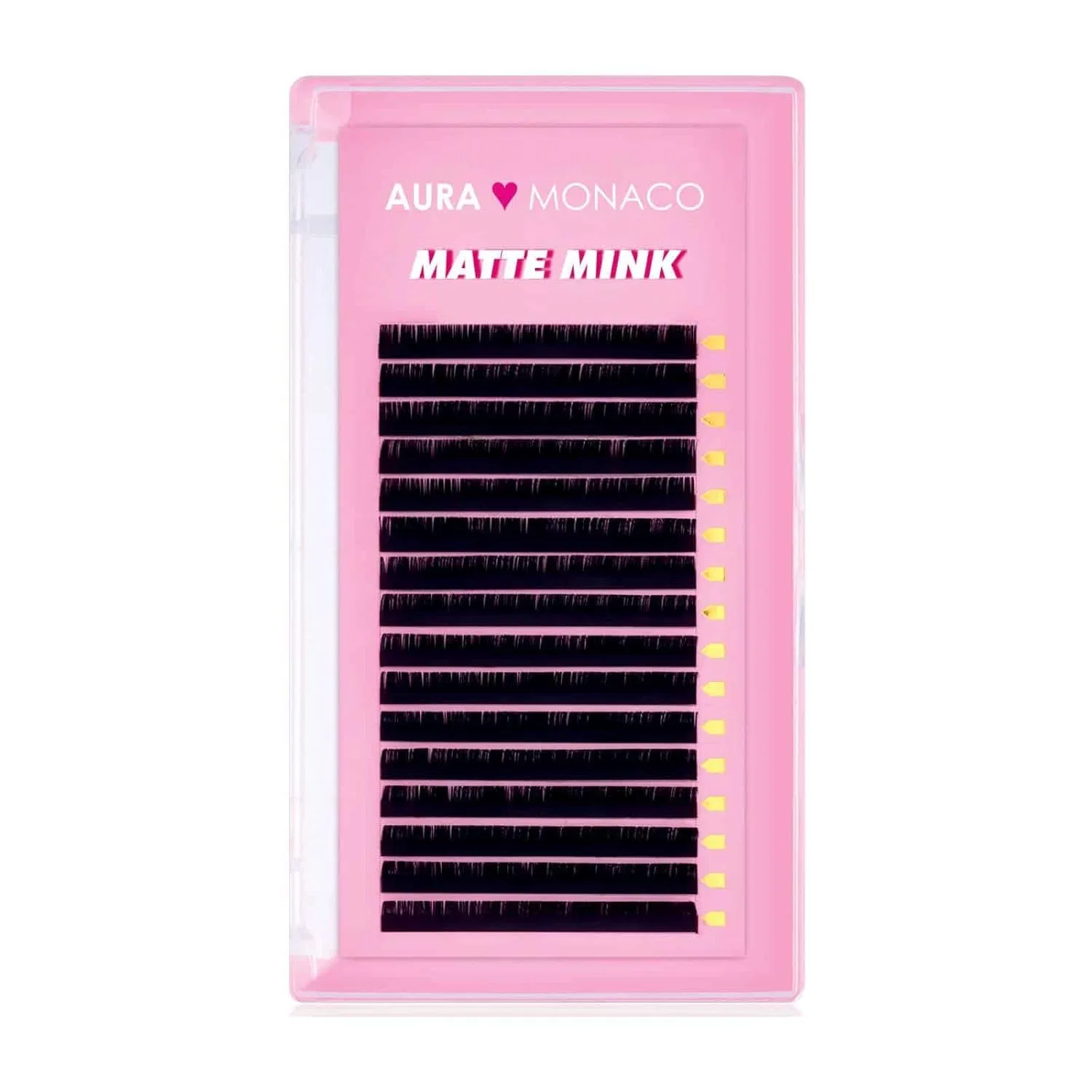 Матовые норковые ресницы AURA Monaco 0.25 мм, 16 рядов Beamlight Lashes
