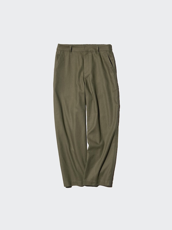 Зауженные брюки из льна и хлопка Uniqlo, 09 black — фото 2