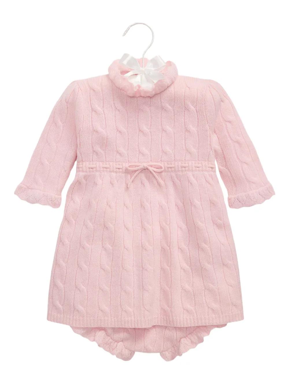 

Комплект из платья и джемпера фактурной вязки POLO RALPH LAUREN KIDS, розовый