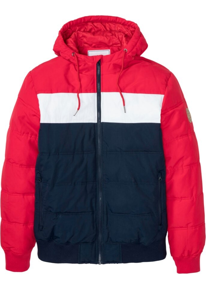 

Зимняя стеганая куртка с капюшоном John Baner Jeanswear, красный