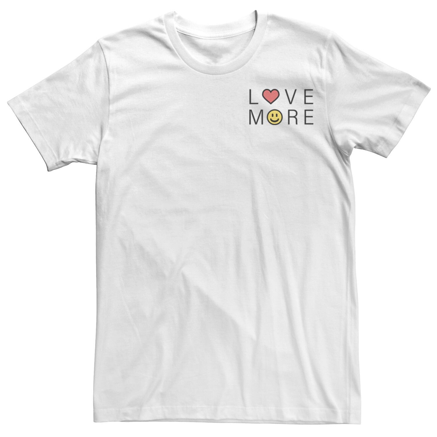 

Мужская модная футболка Love More Smile Licensed Character