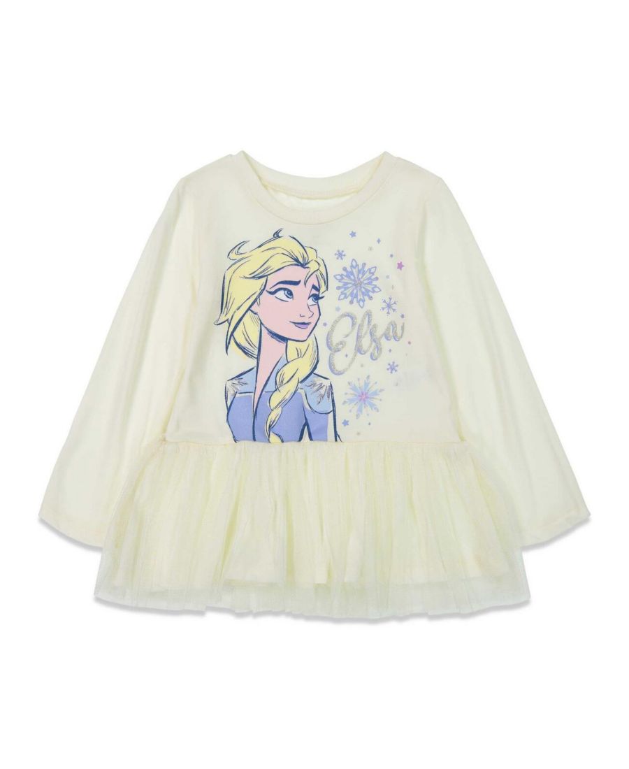 

Комплект одежды для девочек постарше: футболка с баской и леггинсы Frozen, White