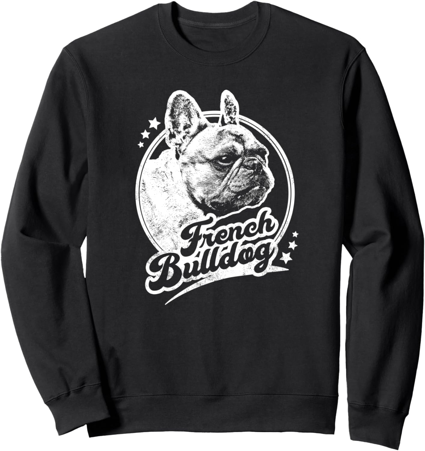 

Толстовка с изображением французского бульдога Retro Pet Gifts, черный