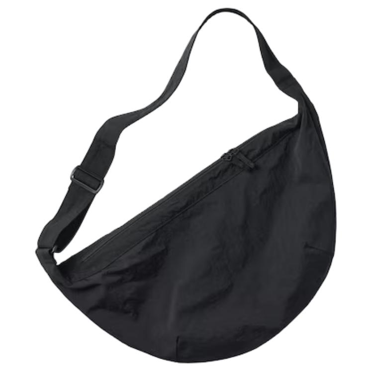 

Uniqlo Нейлоновая сумка через плечо, средний размер, унисекс, черная