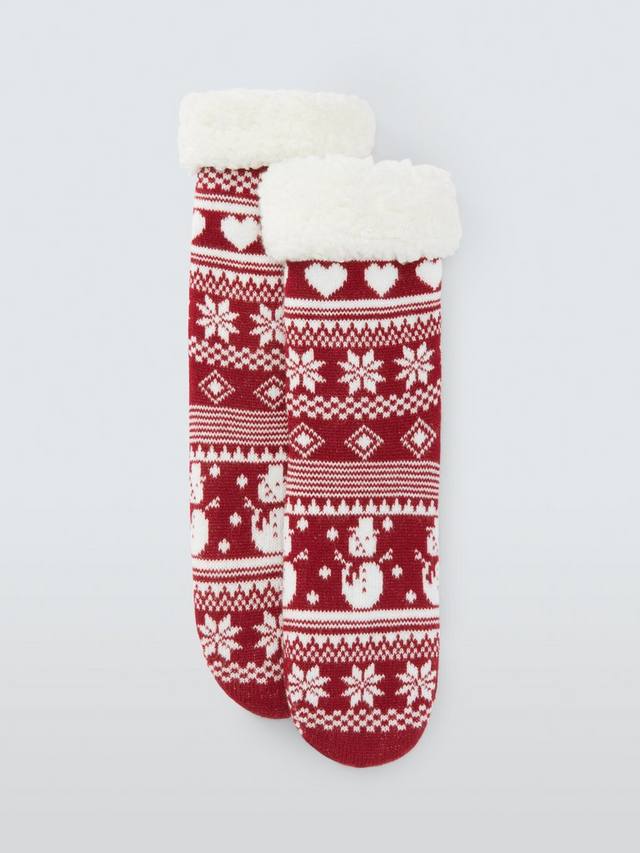 Уютные носочки в виде снеговика John Lewis, Red