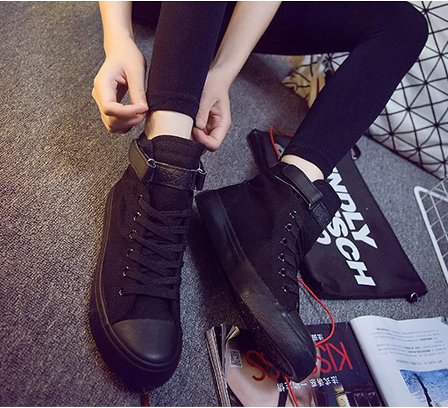 DHSPKN Кроссовки MHA Canvas Shoes Аниме Деку Кроссовки Изуку Тодороки Косплей Высокие кроссовки, Anime 17 — фото 2
