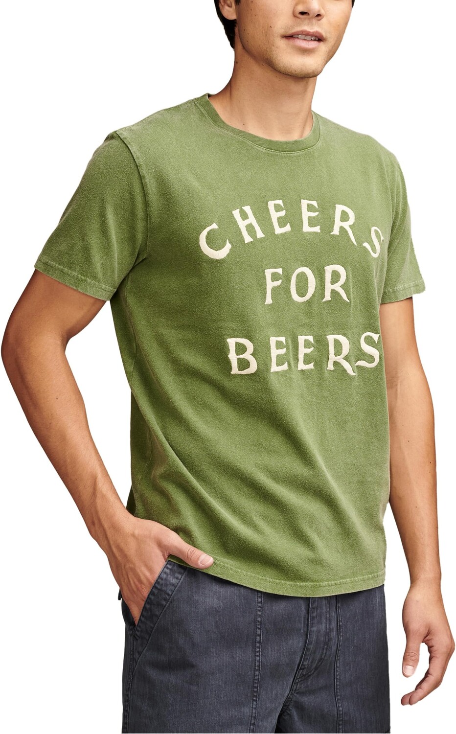 

Футболка Lucky Brand Cheers, цвет Garden Green