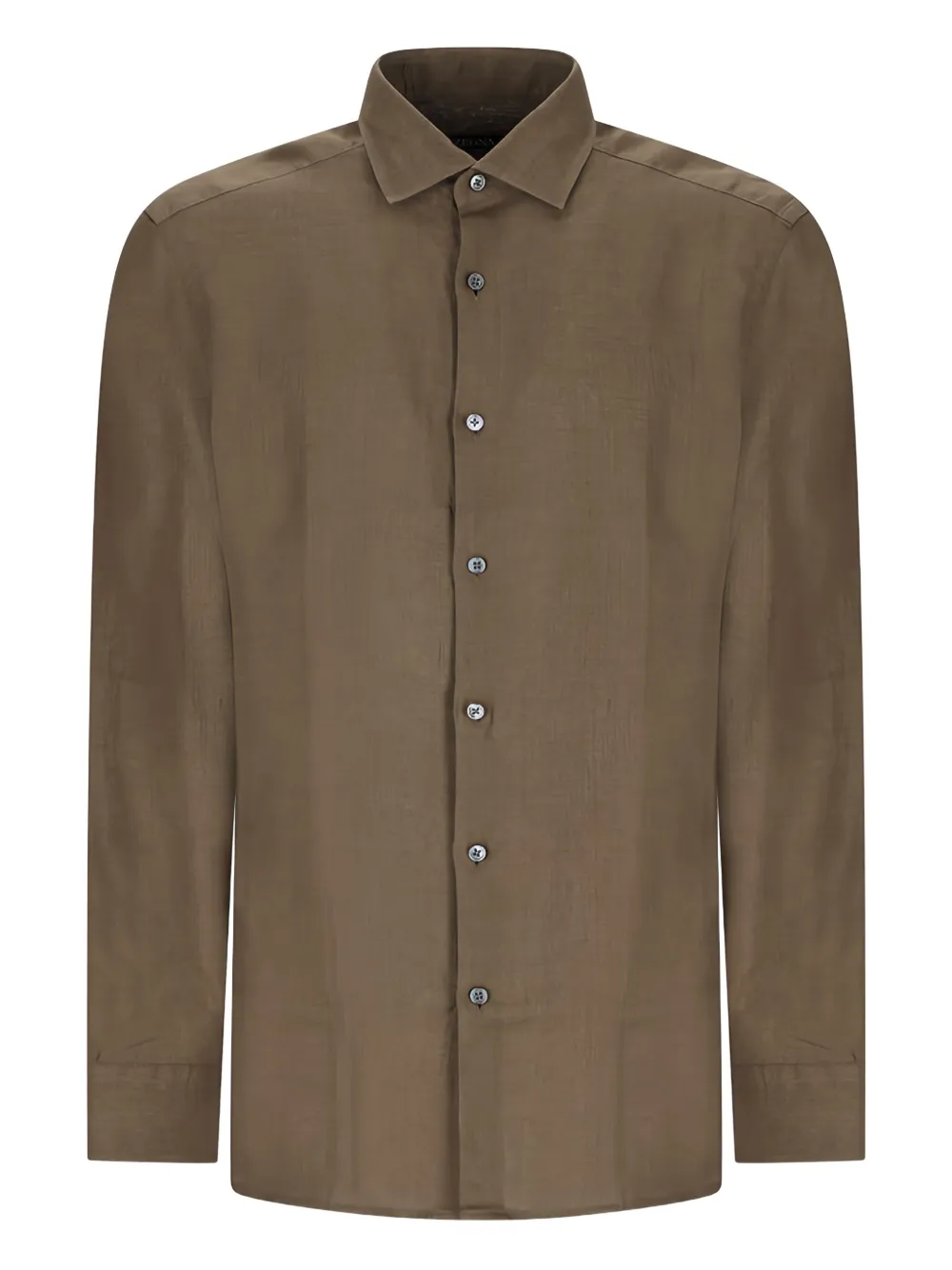 

Рубашка с длинными рукавами Zegna, коричневый