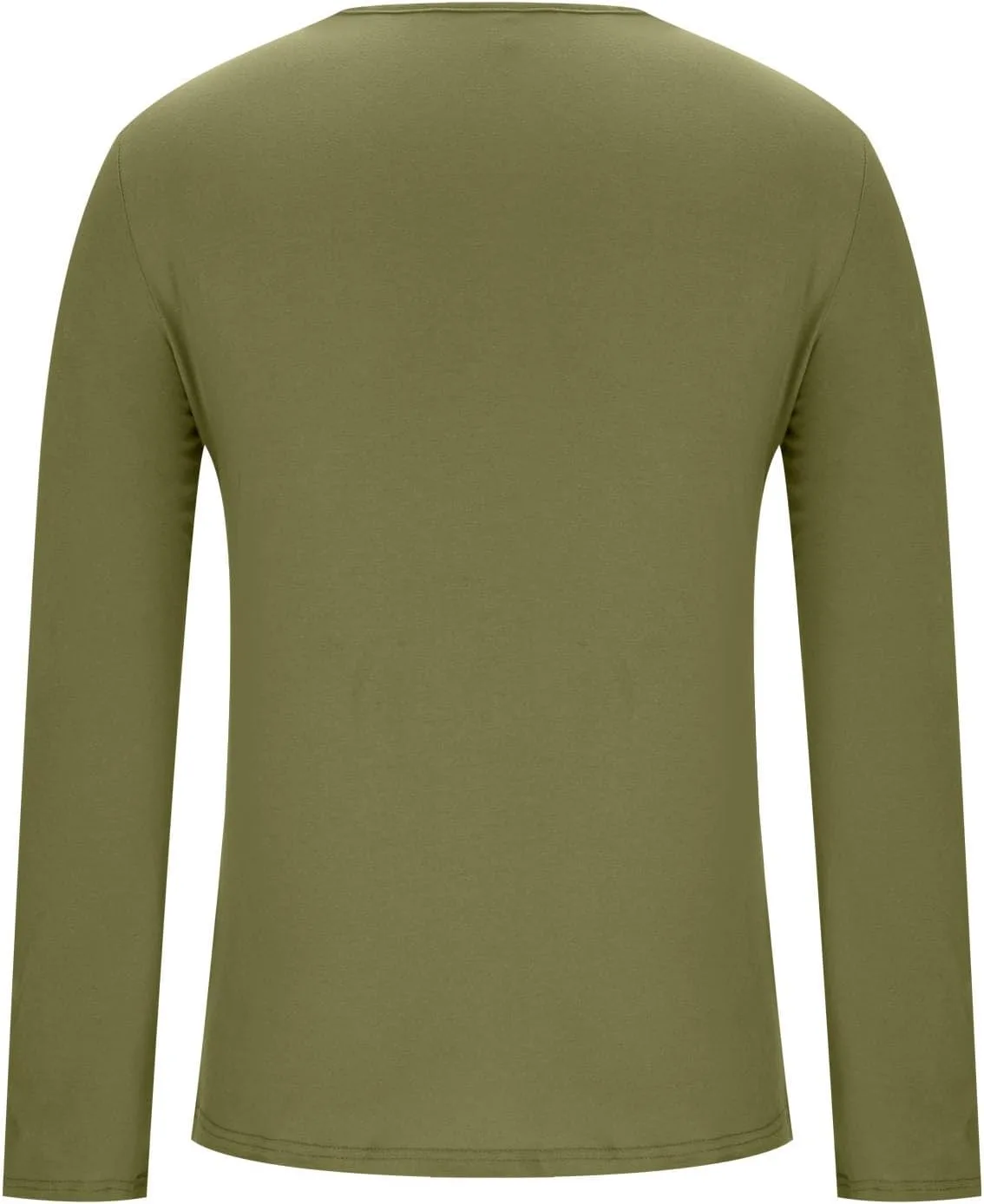 Мужская футболка с глубоким V-вырезом, длинный рукав, термобелье, Slim Fit — фото 2
