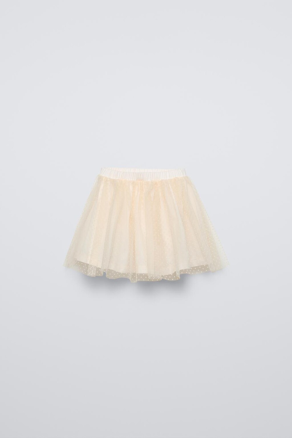 

Юбка из тюля с флокированным горошком ZARA, экрю