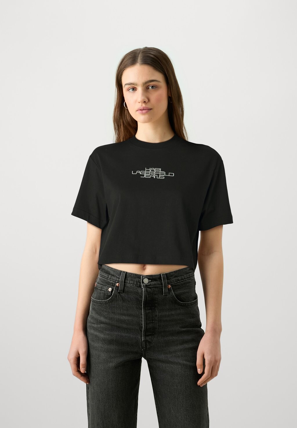 

Футболка с набивным рисунком REGULAR BOXY TEE Karl Lagerfeld, черный