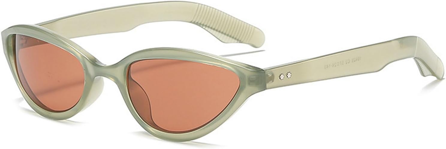 

Солнцезащитные очки Laureles Small Cat Eye Y2K для женщин и мужчин, для активного отдыха и путешествий, в стиле хип-хоп, овальные, цвета шампанского, для вечеринок, C4