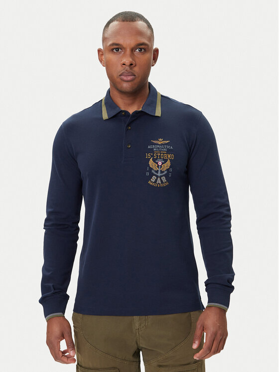 

Поло regular fit 252PO1896UP00173 Aeronautica Militare, синий