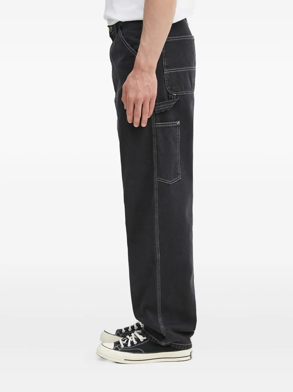 

Джинсы прямого кроя с контрастной строчкой CARHARTT WIP, черный