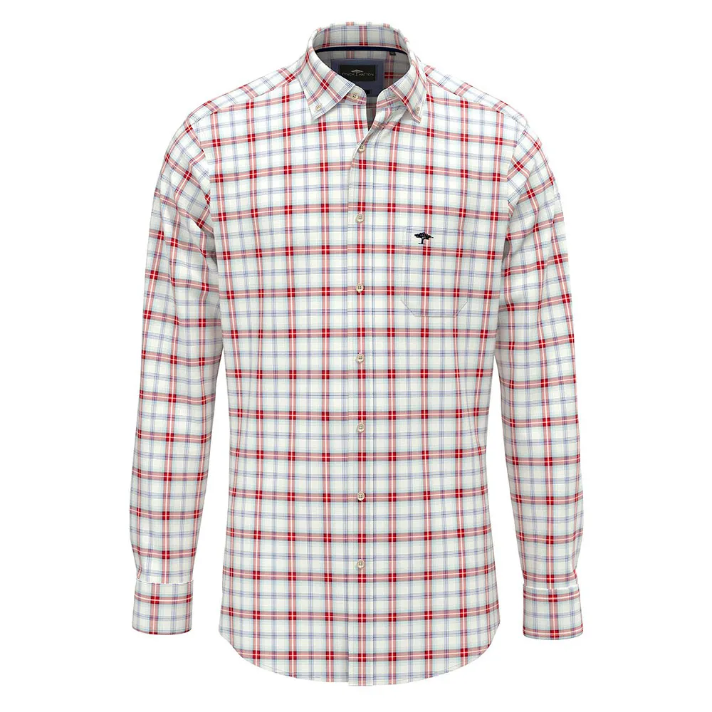 

Рубашка Fynch Hatton Twill Check, белый