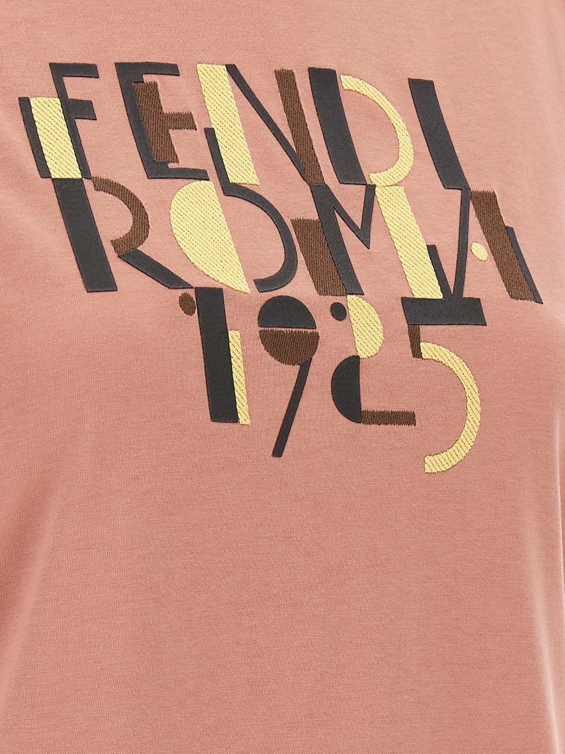 Футболка «Fendi Roma 1925» FENDI, розовый — фото 4